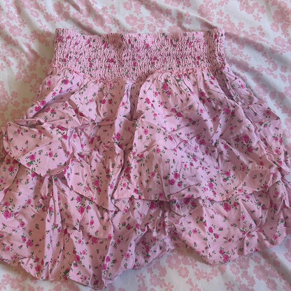 Blue notes Pink Floral Skirt - Picture 5 of 5